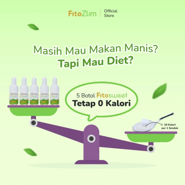 Bundling FitoZlim 12 Sachet + FitoSweet 10ml – Paket Fiber Drink Diet Tanpa Mules & Pemanis Alami - Gambar 12
