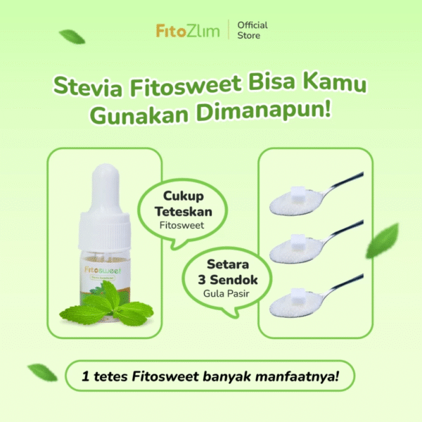 Bundling FitoZlim 12 Sachet + FitoSweet 10ml – Paket Fiber Drink Diet Tanpa Mules & Pemanis Alami - Gambar 15